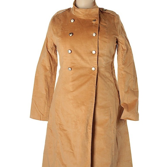 Just Fab Gold Velveteen Military Coat NWT XXL 2X - Picture 1 of 2